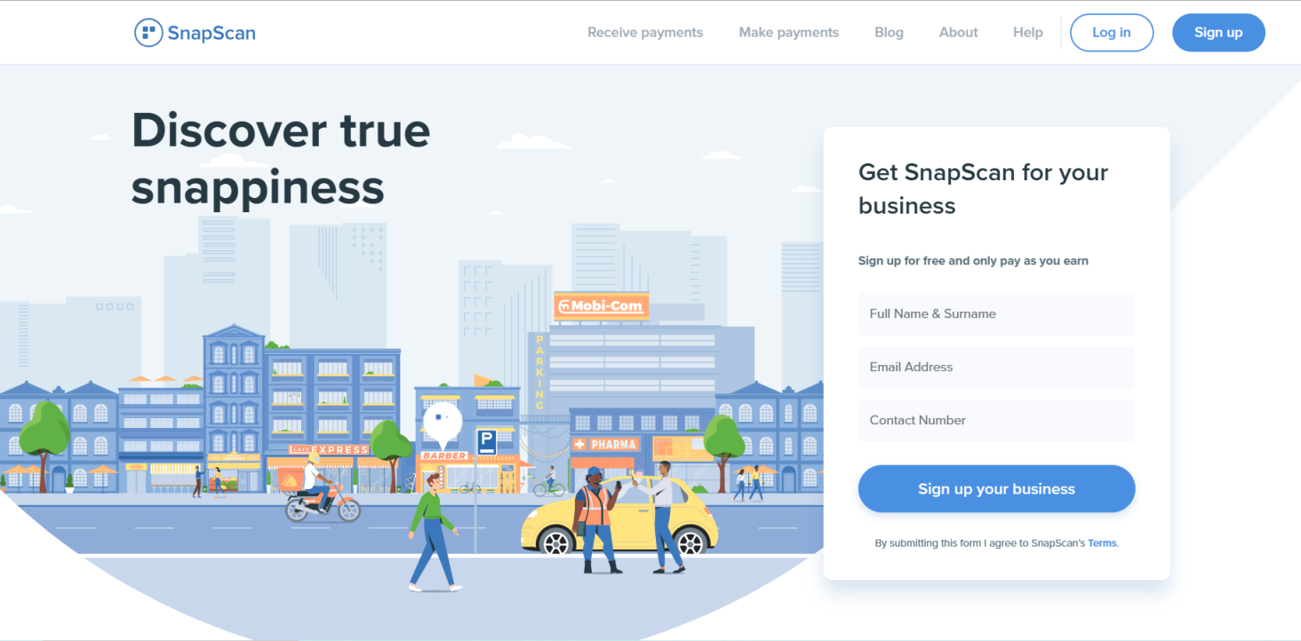 SnapScan 网站截图
