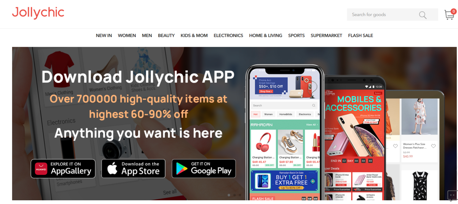 JollyChic 网站截图
