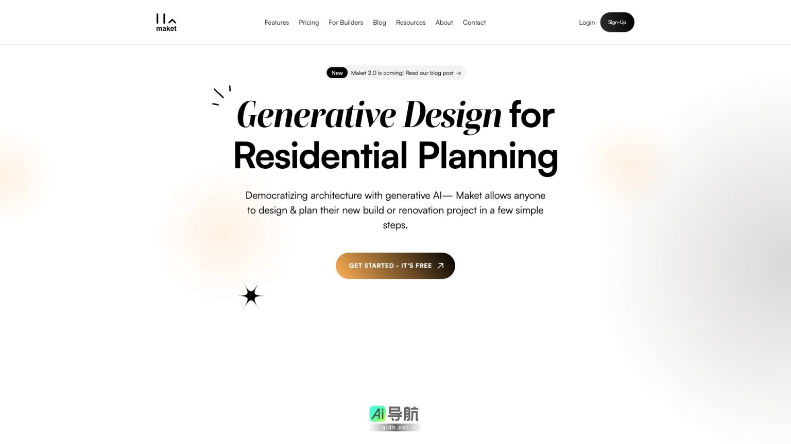 Maket Ai 利用生成式AI简化住宅设计与规划，人人皆可轻松实现创意构思 网站截图