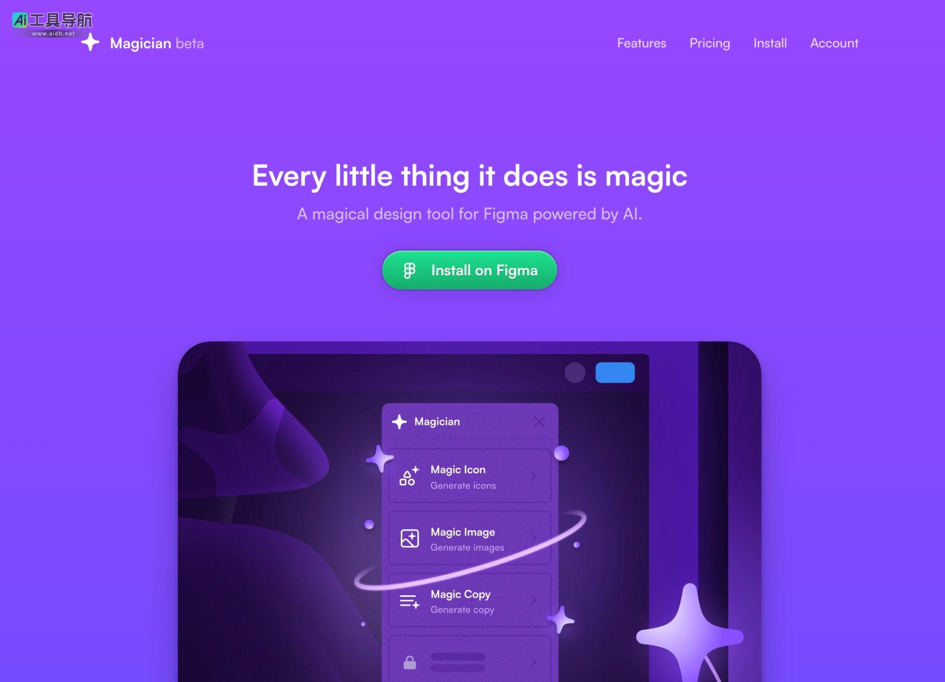 Magician for Figma 专为Figma用户设计的AI设计神器 网站截图