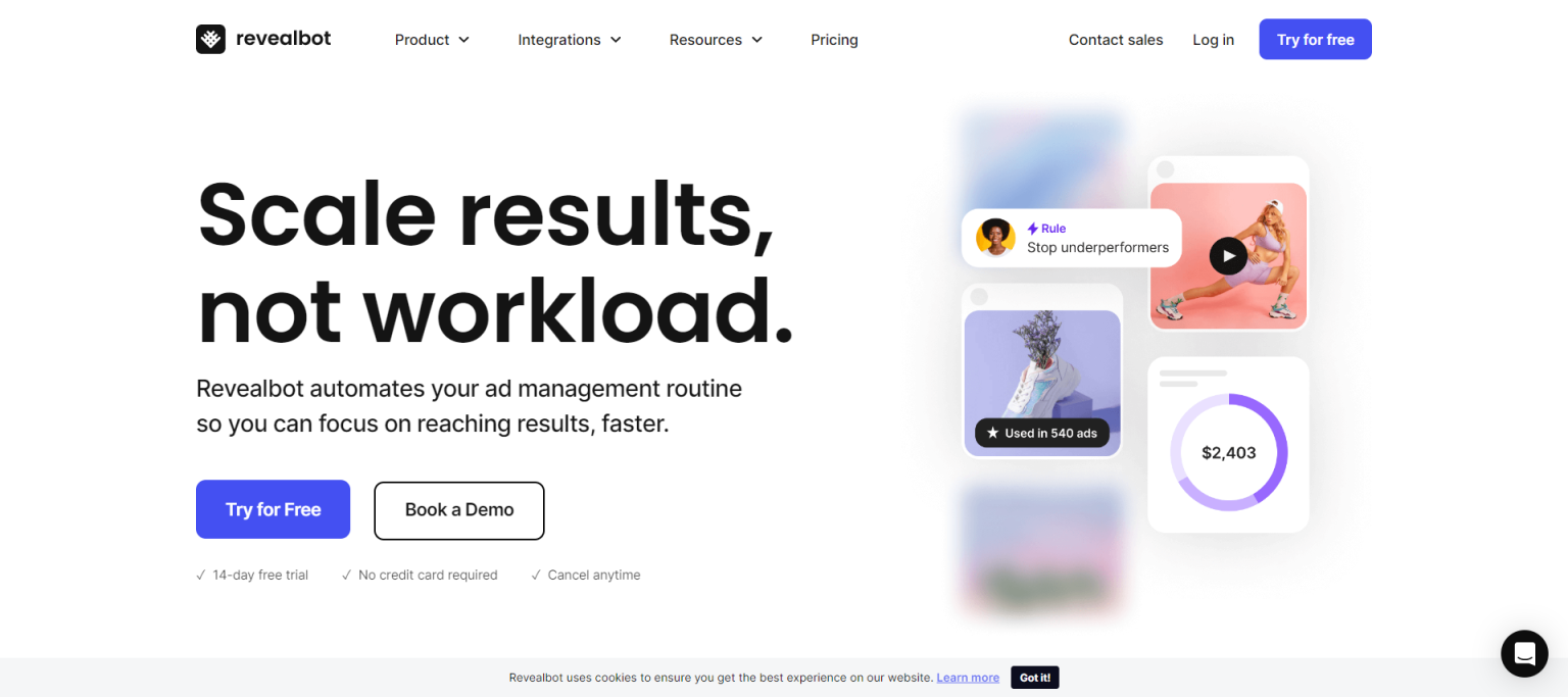 Revealbot 网站截图