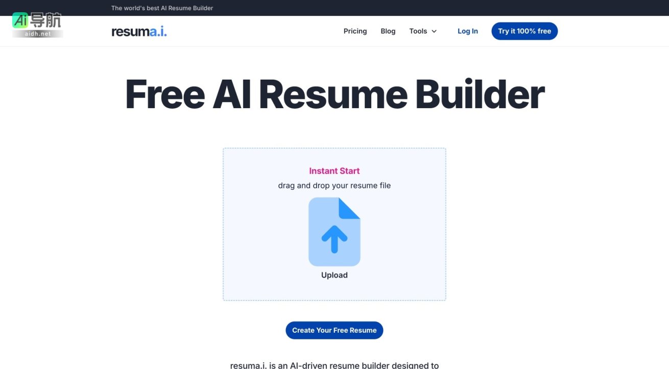 Resuma.i. Resuma.i是一个AI驱动的简历生成器，帮助求职者优化简历以通过自动筛选系统 网站截图