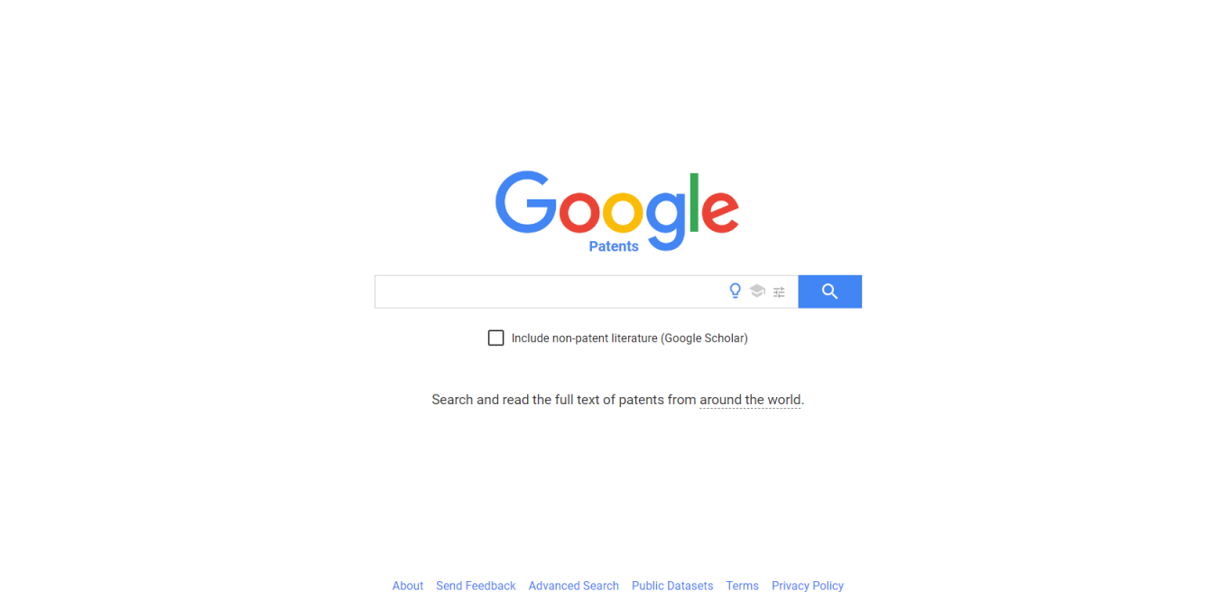 谷歌专利搜索 网站截图