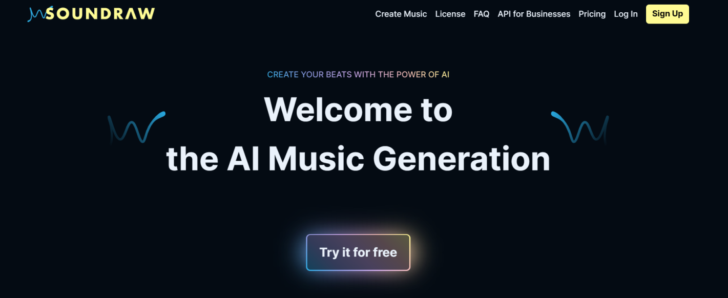 SOUNDRAW 网站截图