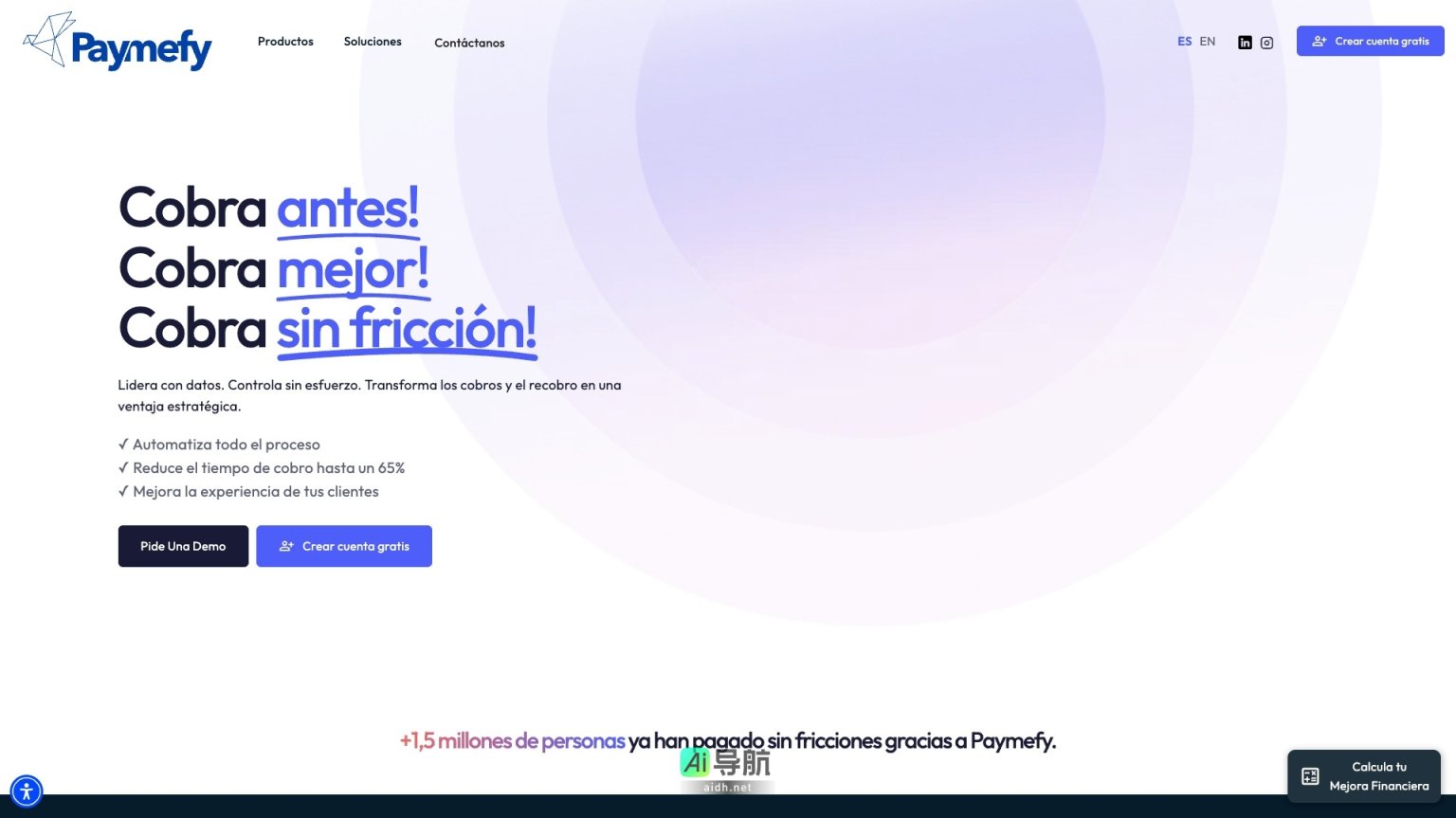 Paymefy 通过自动化和智能化提升企业的收款效率，减少时间和错误，优化客户体验 网站截图