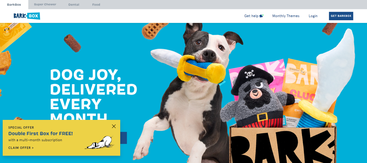 BarkBox 网站截图