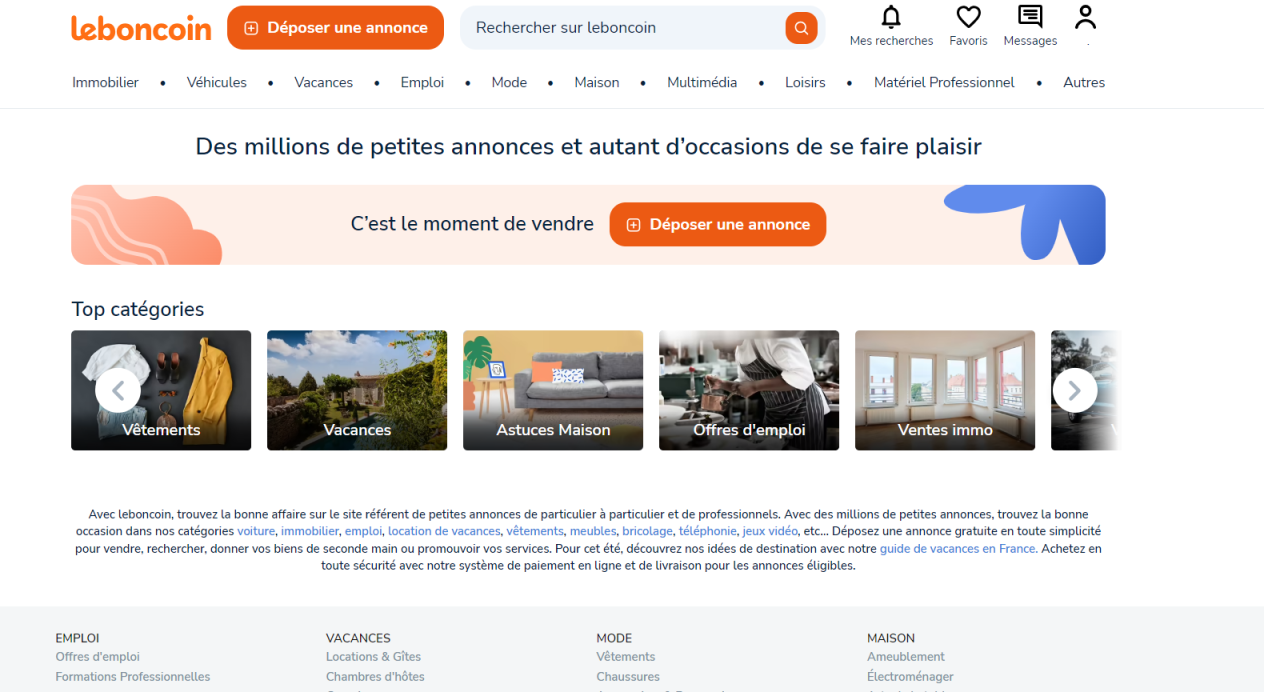 LeBoncoin 网站截图