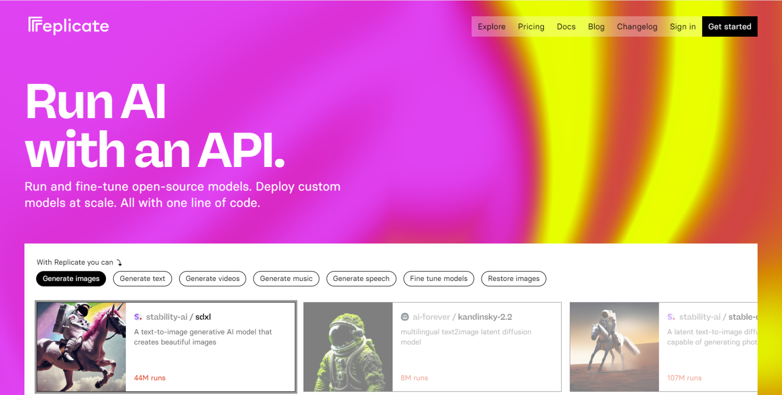Replicate1 网站截图