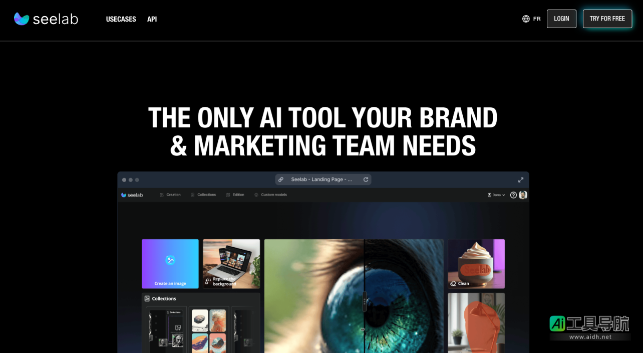 Seelab 一体化的 AI 图片处理解决方案平台 网站截图