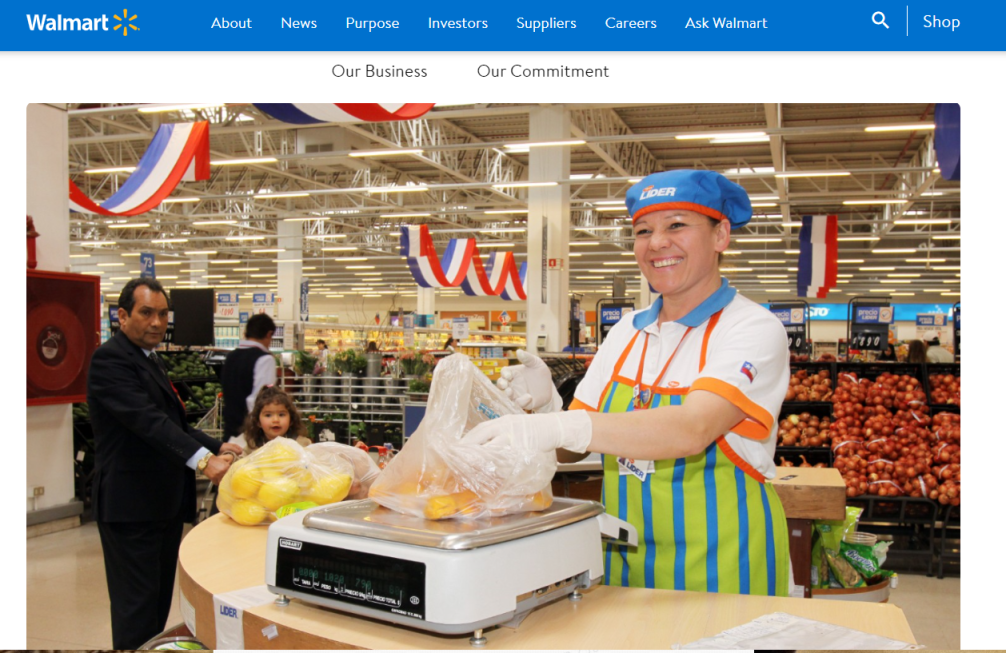 沃尔玛智利站 网站截图