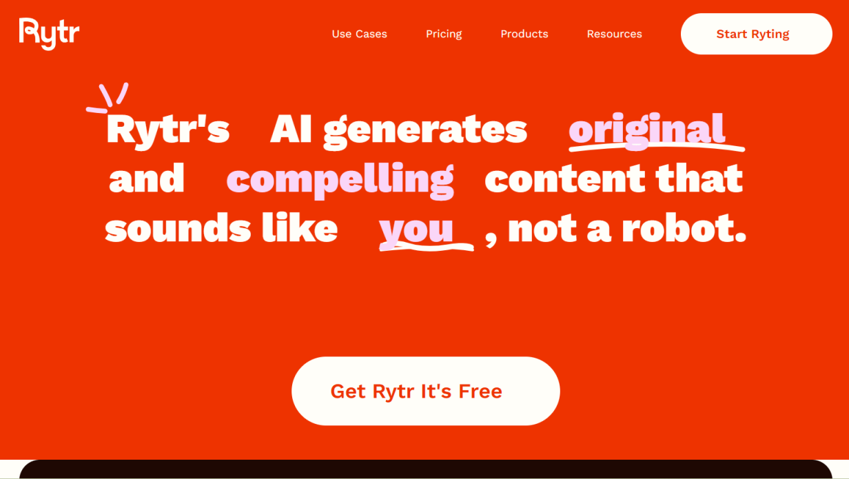 Rytr 网站截图