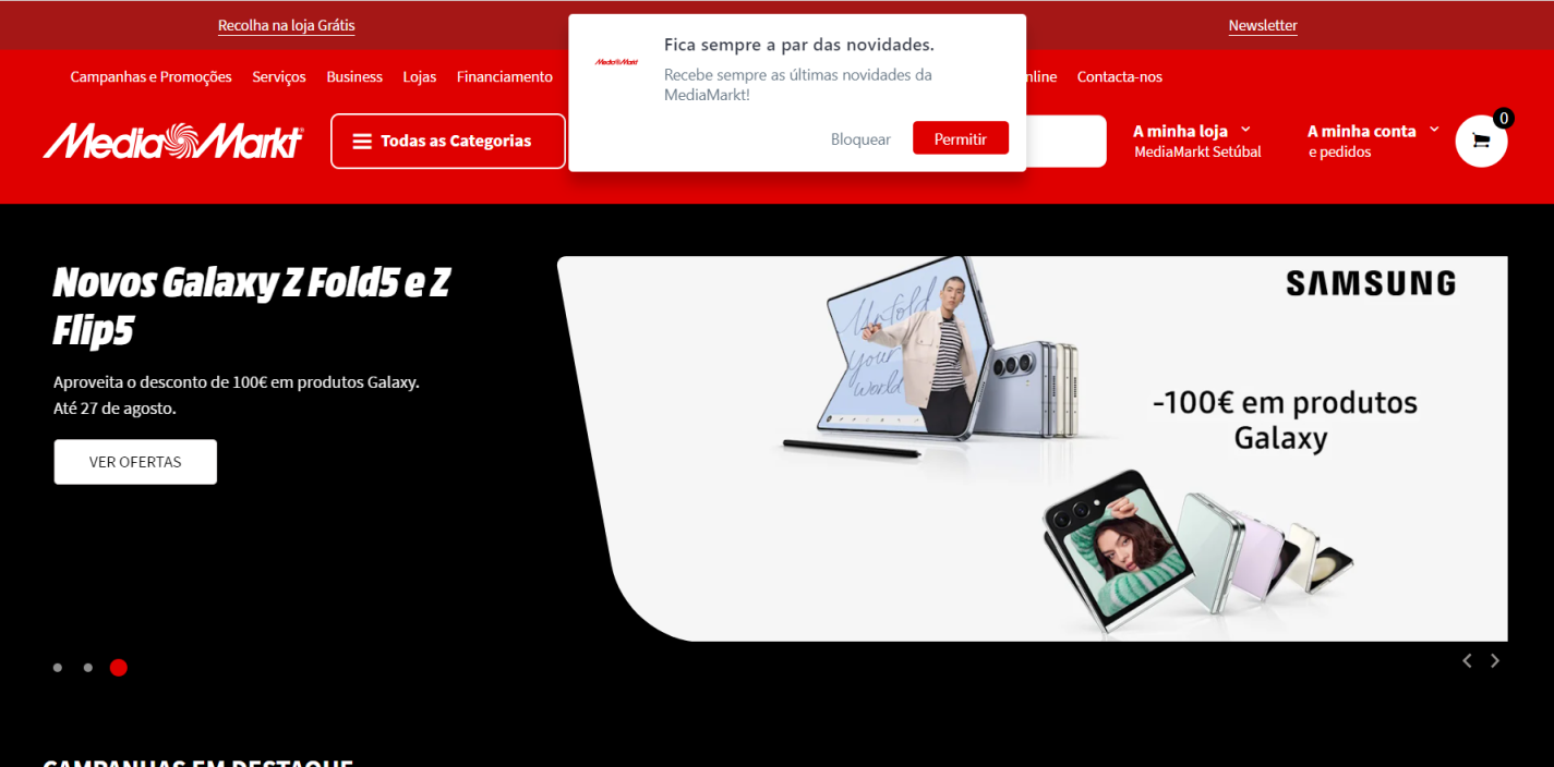 MediaMarkt葡萄牙 网站截图