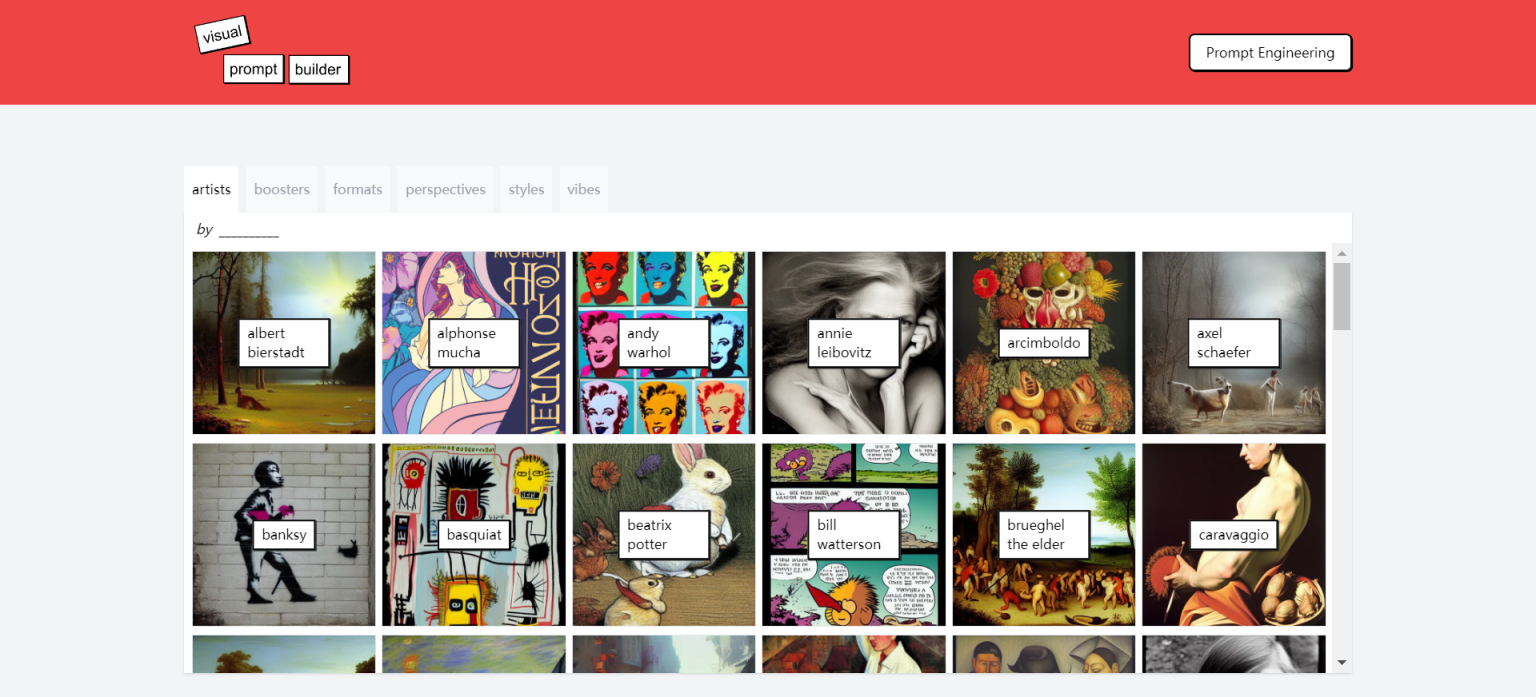 Visual Prompt Builder 网站截图