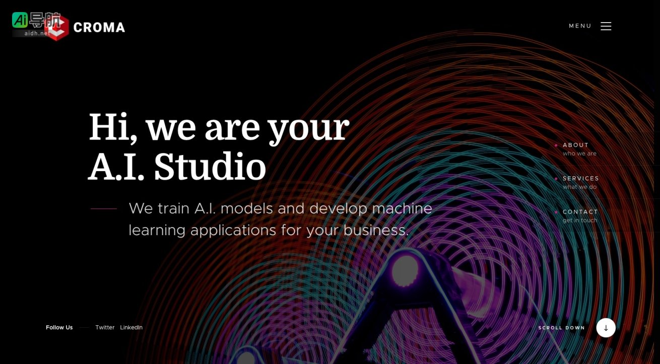 Croma A.I. Studio 专注于为企业提供定制化的人工智能模型训练和机器学习应用开发 网站截图