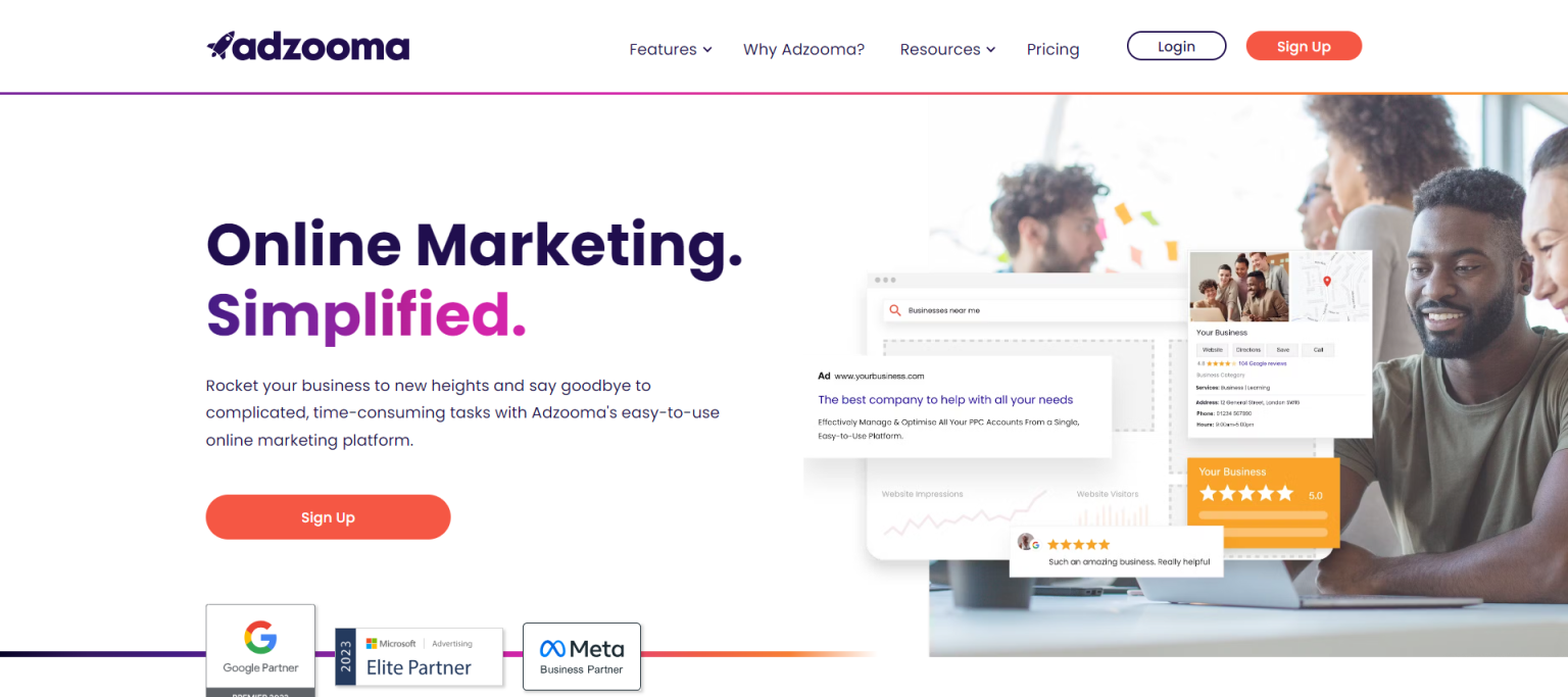 Adzooma 网站截图