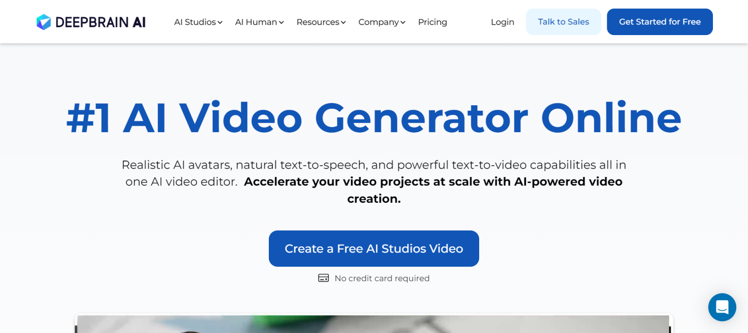 DeepBrain AI 网站截图