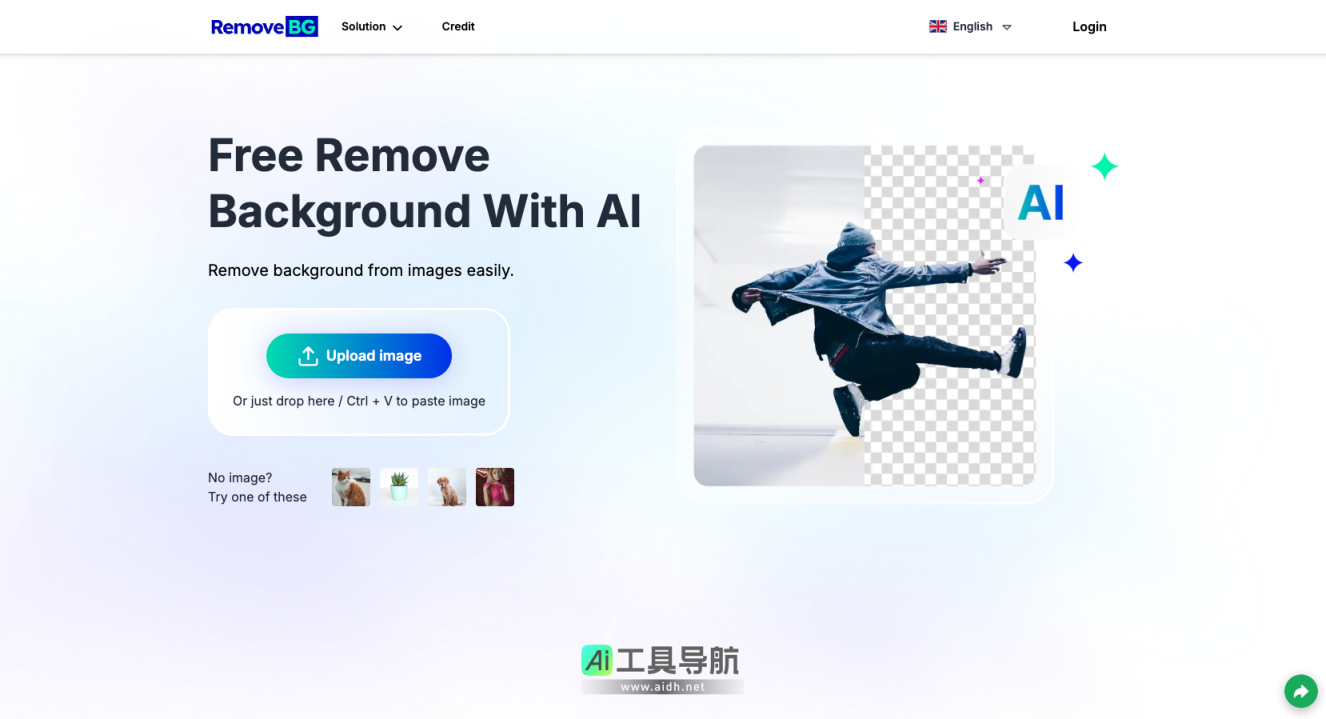 Remove-BG.AI 免费AI背景去除工具，让图片编辑更简单 网站截图