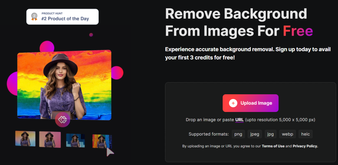 Erase.bg 网站截图