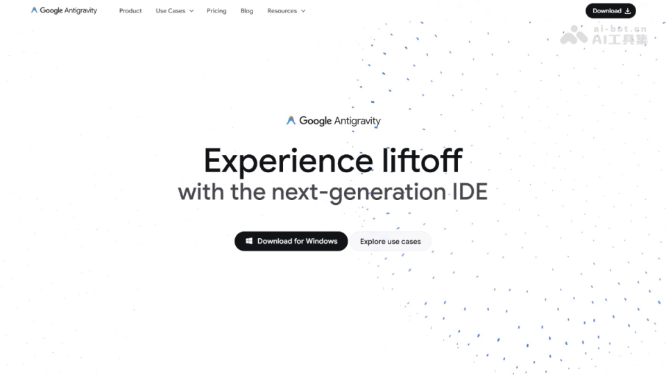 Google Antigravity 网站截图