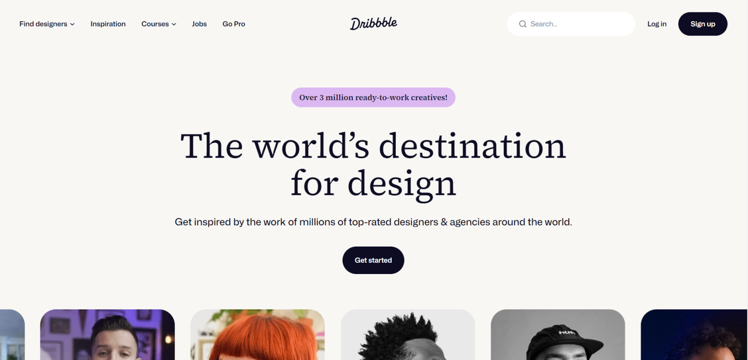 Dribbble 网站截图