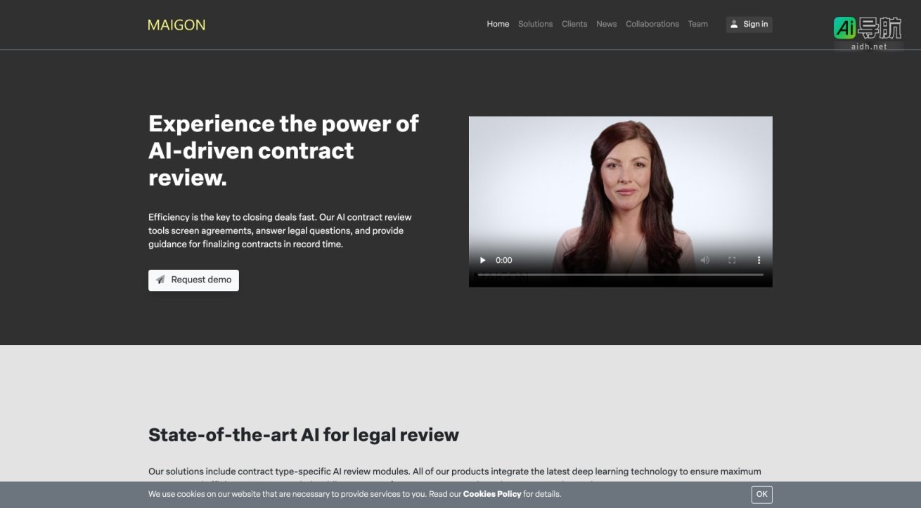 MAIGON 利用AI技术高效自动化合同审查，帮助企业快速合规并节省法律成本 网站截图