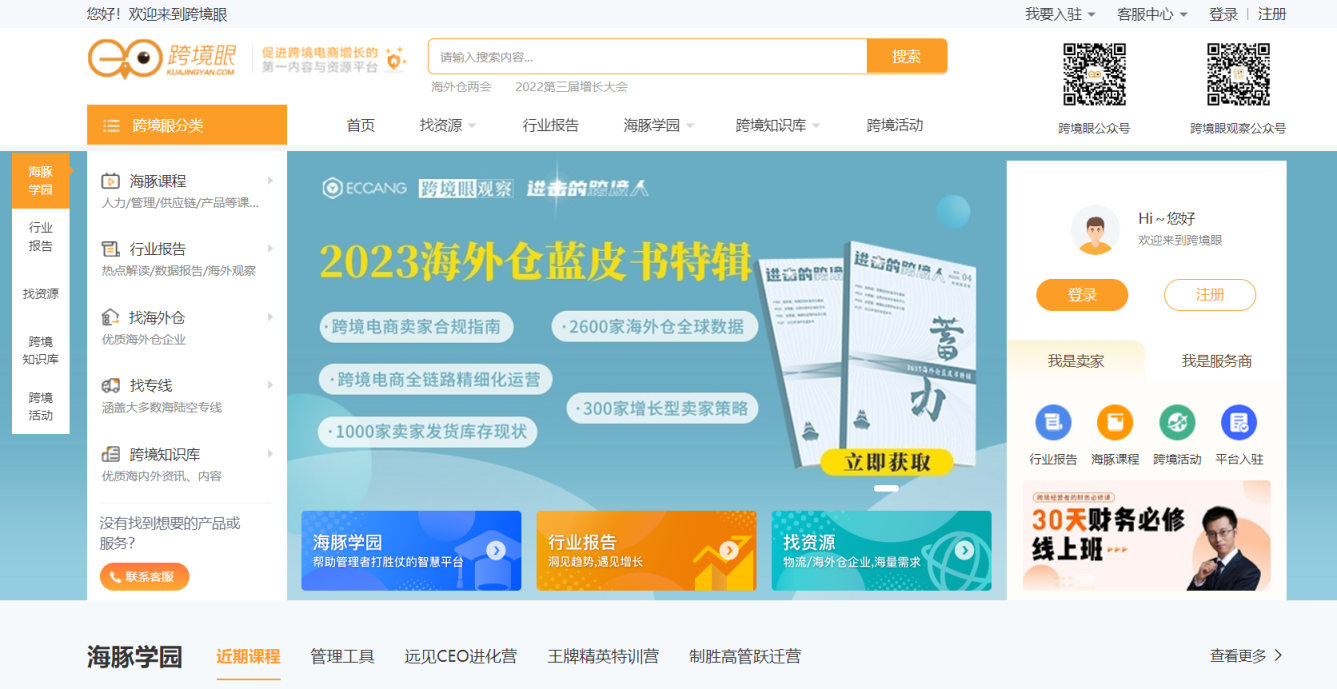 跨境眼 网站截图