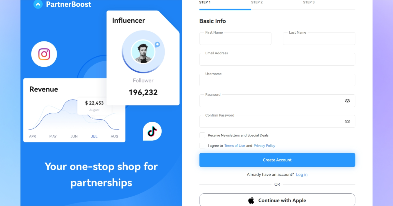 PartnerBoost 网站截图