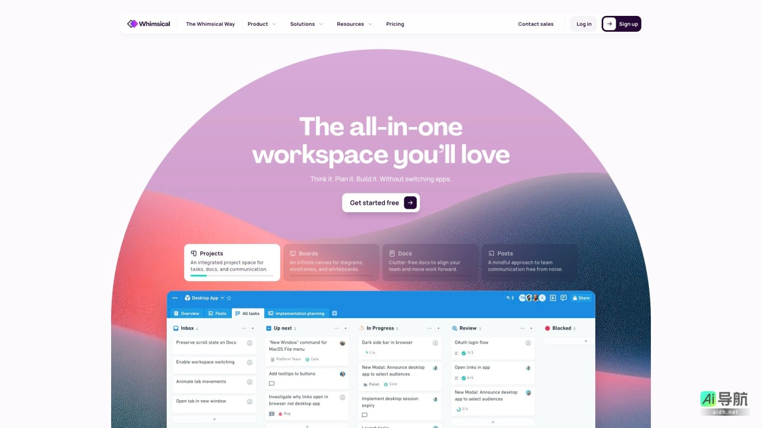 Whimsical 是一个集思维、规划和协作于一体的高效工作空间 网站截图