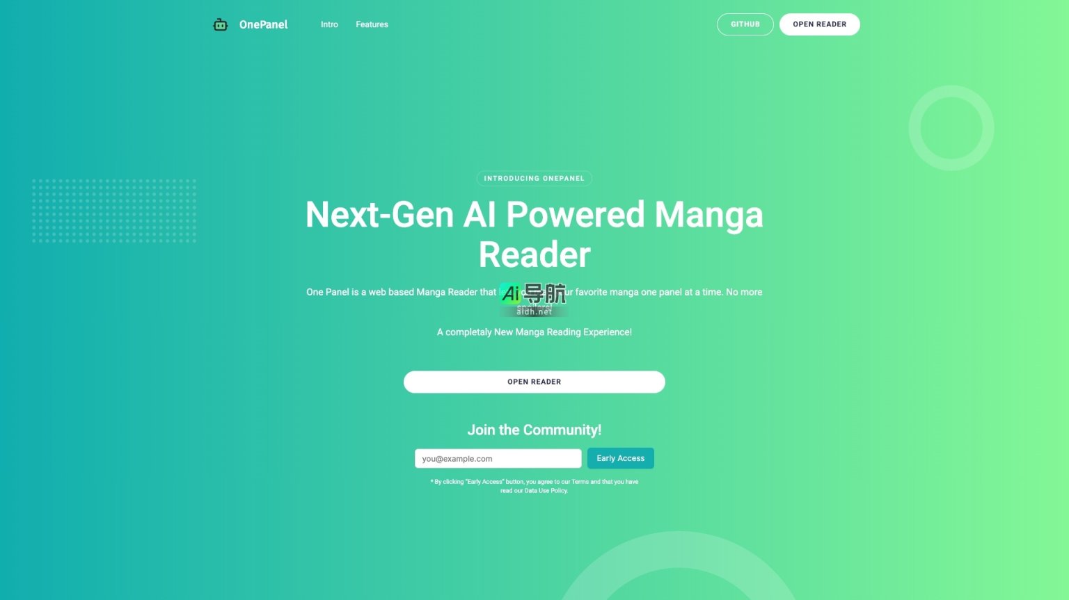 One Panel 逐帧阅读漫画，避免剧透，提升阅读体验 网站截图