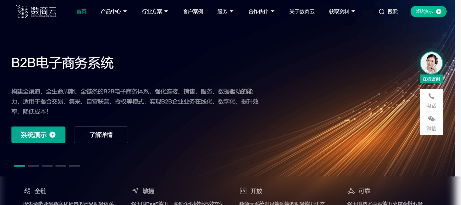 数商云 网站截图