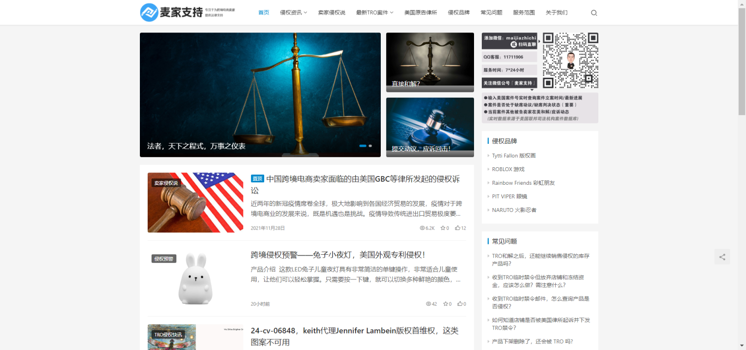 麦家支持 网站截图