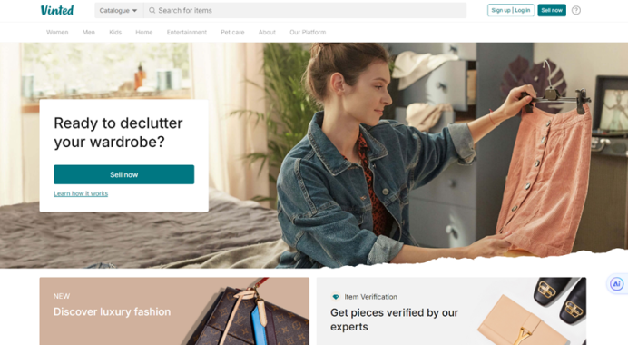 Vinted捷克站 网站截图