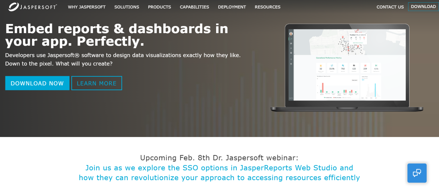 Jaspersoft 网站截图