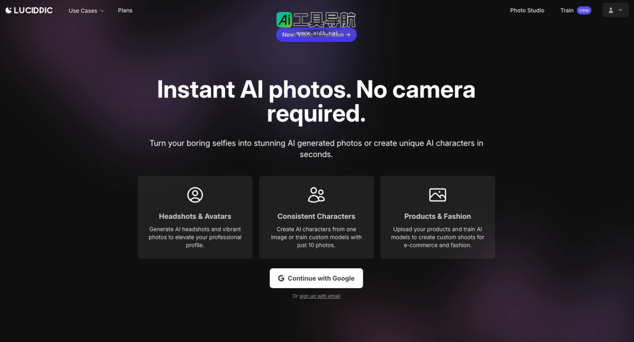 Lucidpic 创作独特的虚拟人物图像，包括头像、全身照片、时尚造型等 网站截图