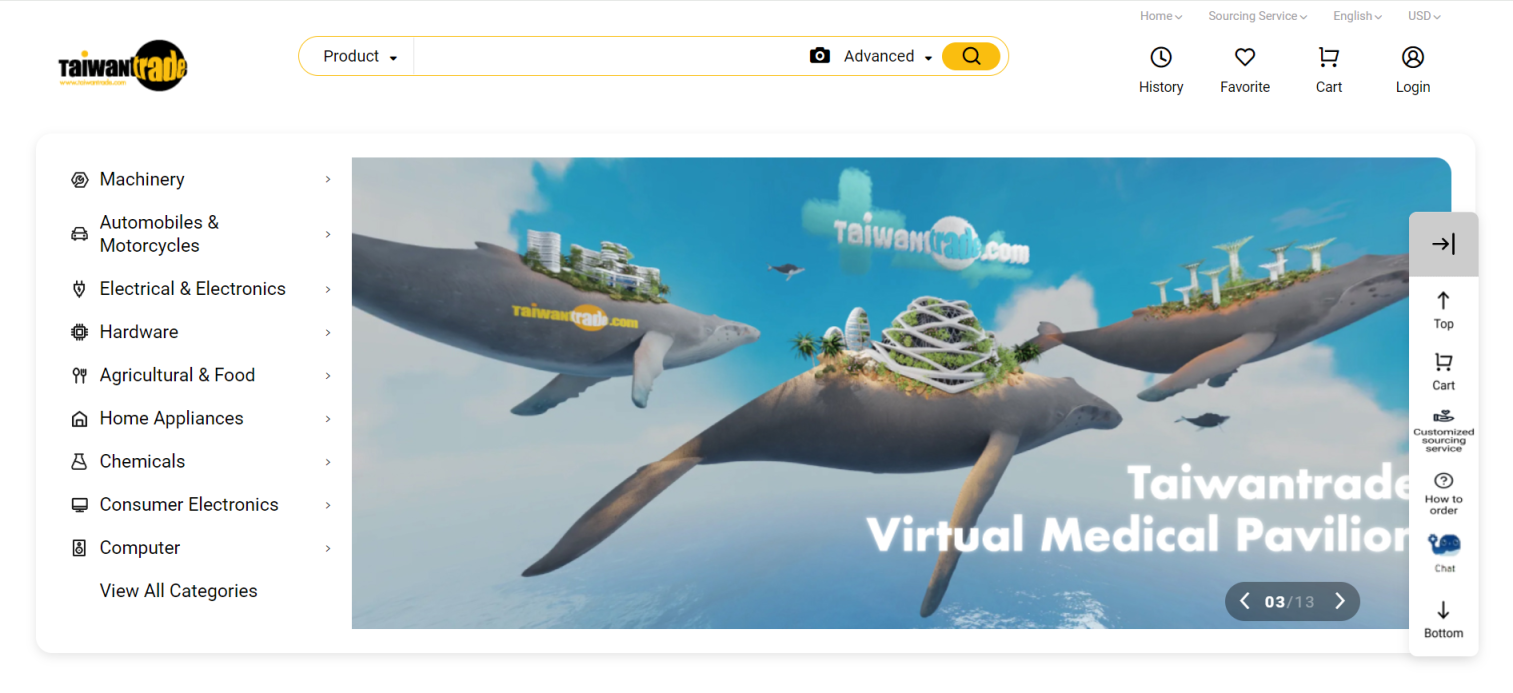 Taiwantrade 网站截图