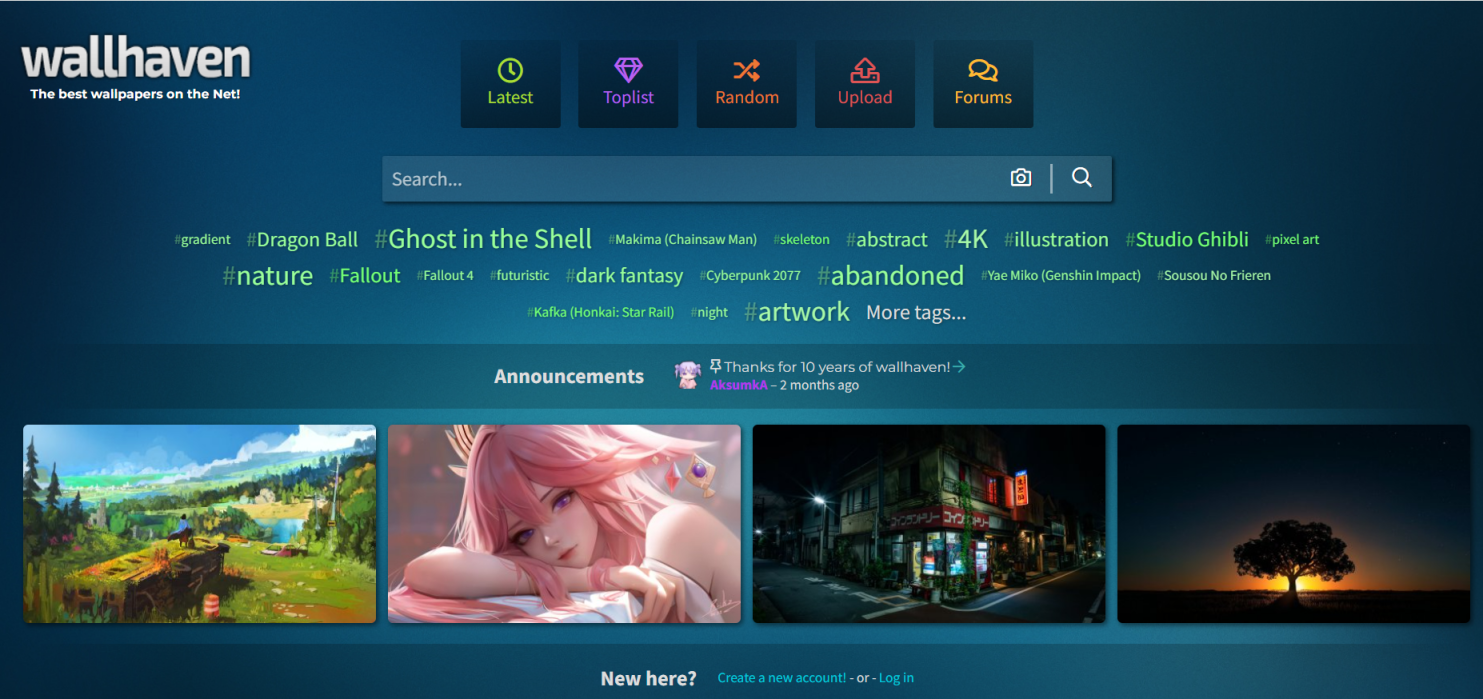 wallhaven 网站截图