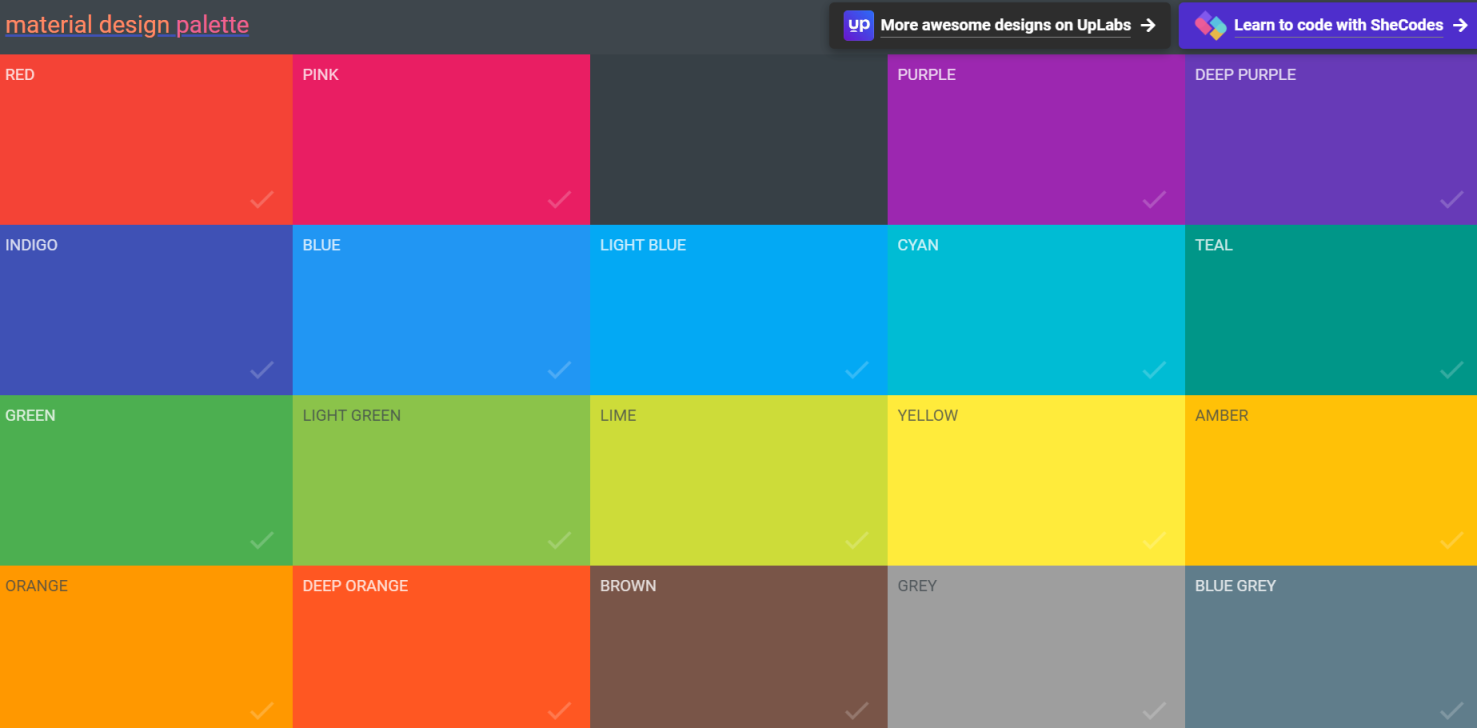 Material Palette 网站截图