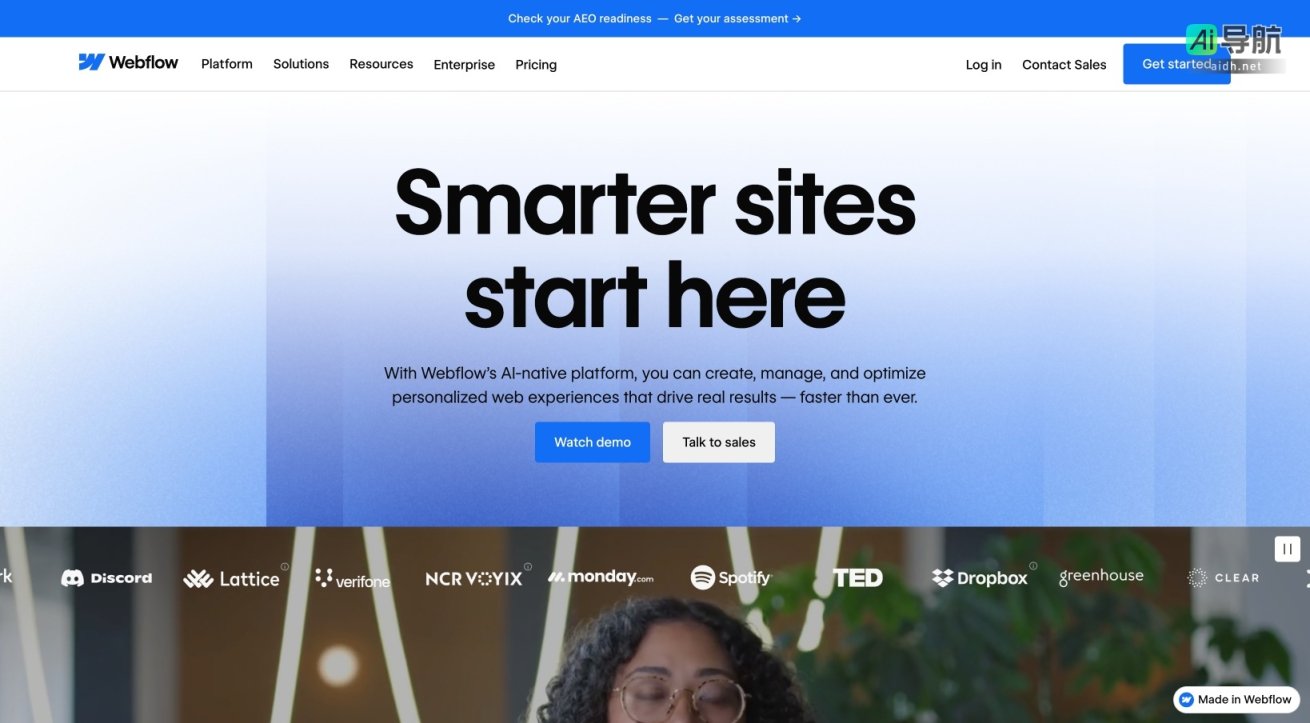 Webflow的封面图