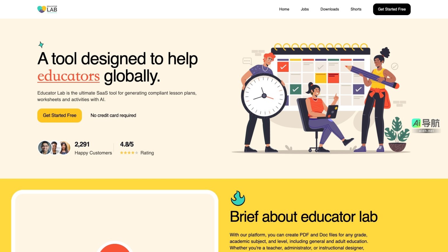 Educator Lab 是全球教育工作者的AI工具，简化课程规划，提升教学效果 网站截图