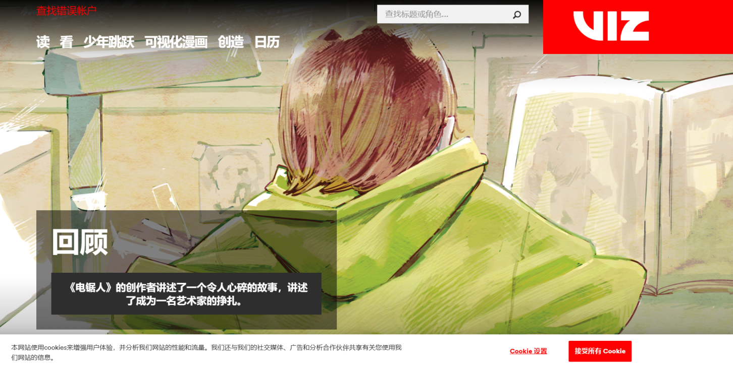 VIZ 网站截图