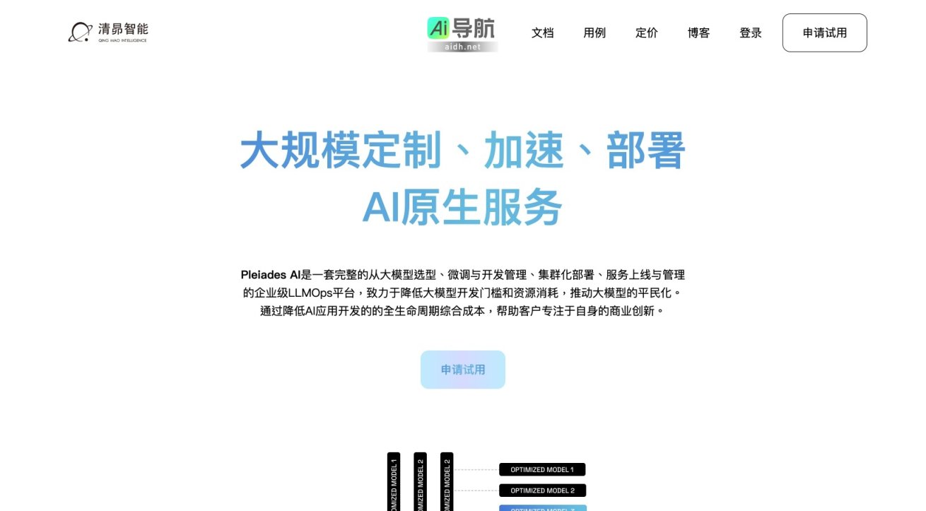 清昴智能 致力于简化大模型开发，推动AI应用的普及与商业创新 网站截图