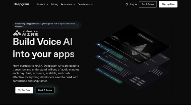 Deepgram 网站截图