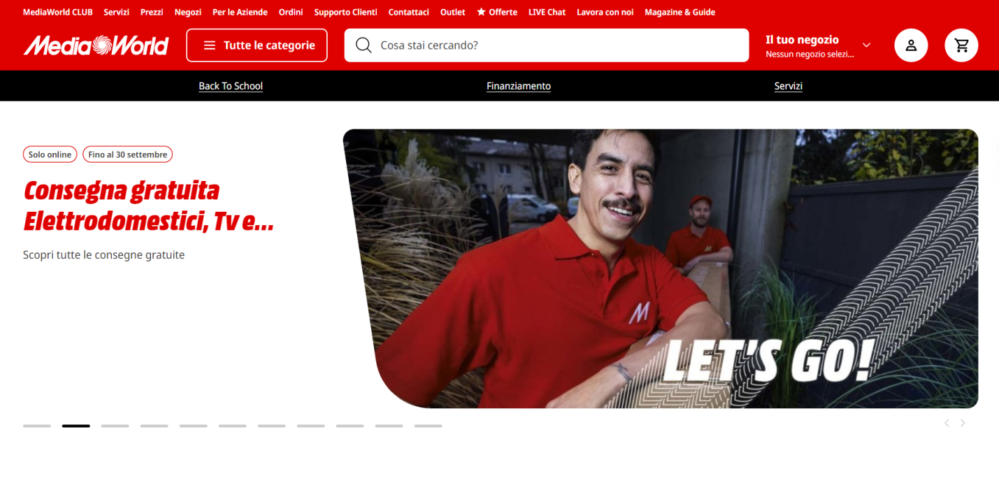 MediaWorld意大利 网站截图