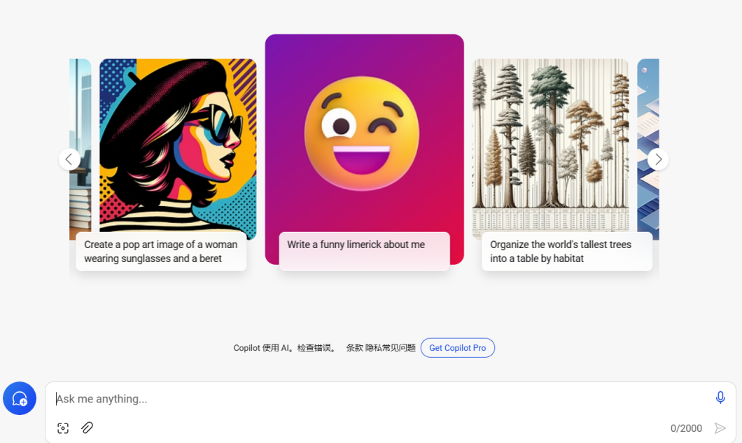 Copilot 网站截图