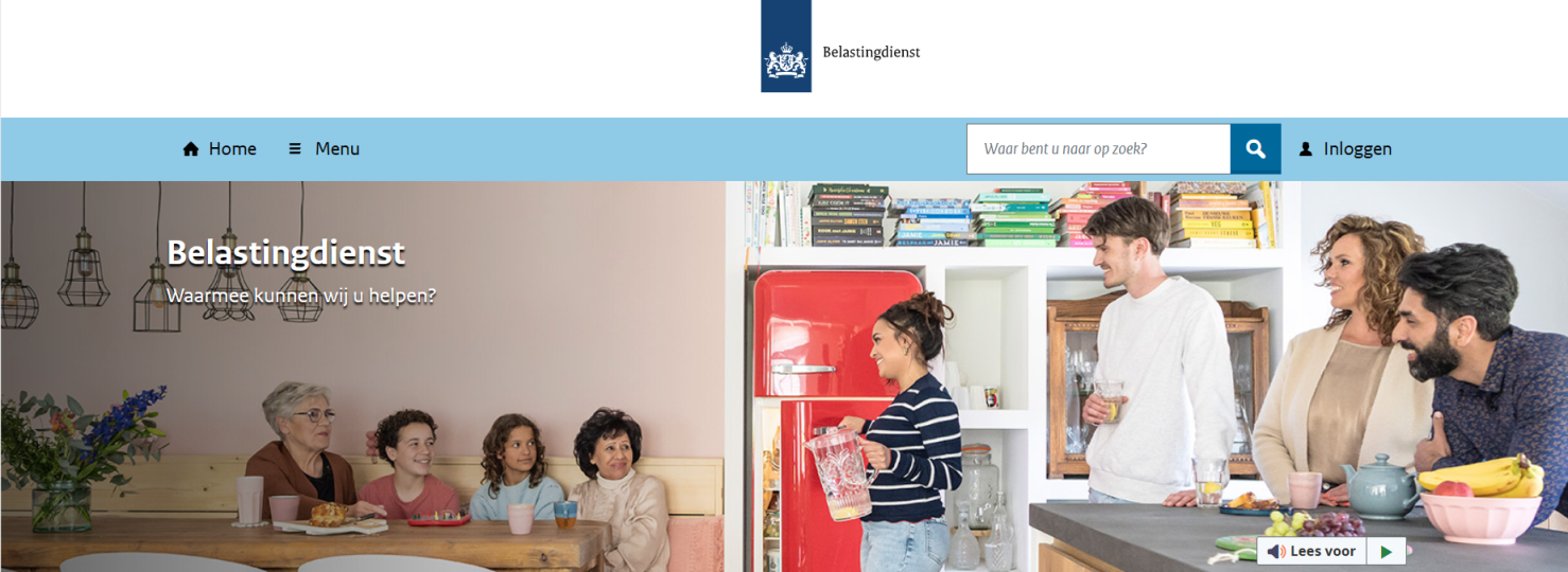 荷兰海关 网站截图