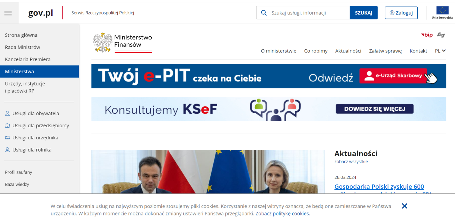 波兰海关 网站截图