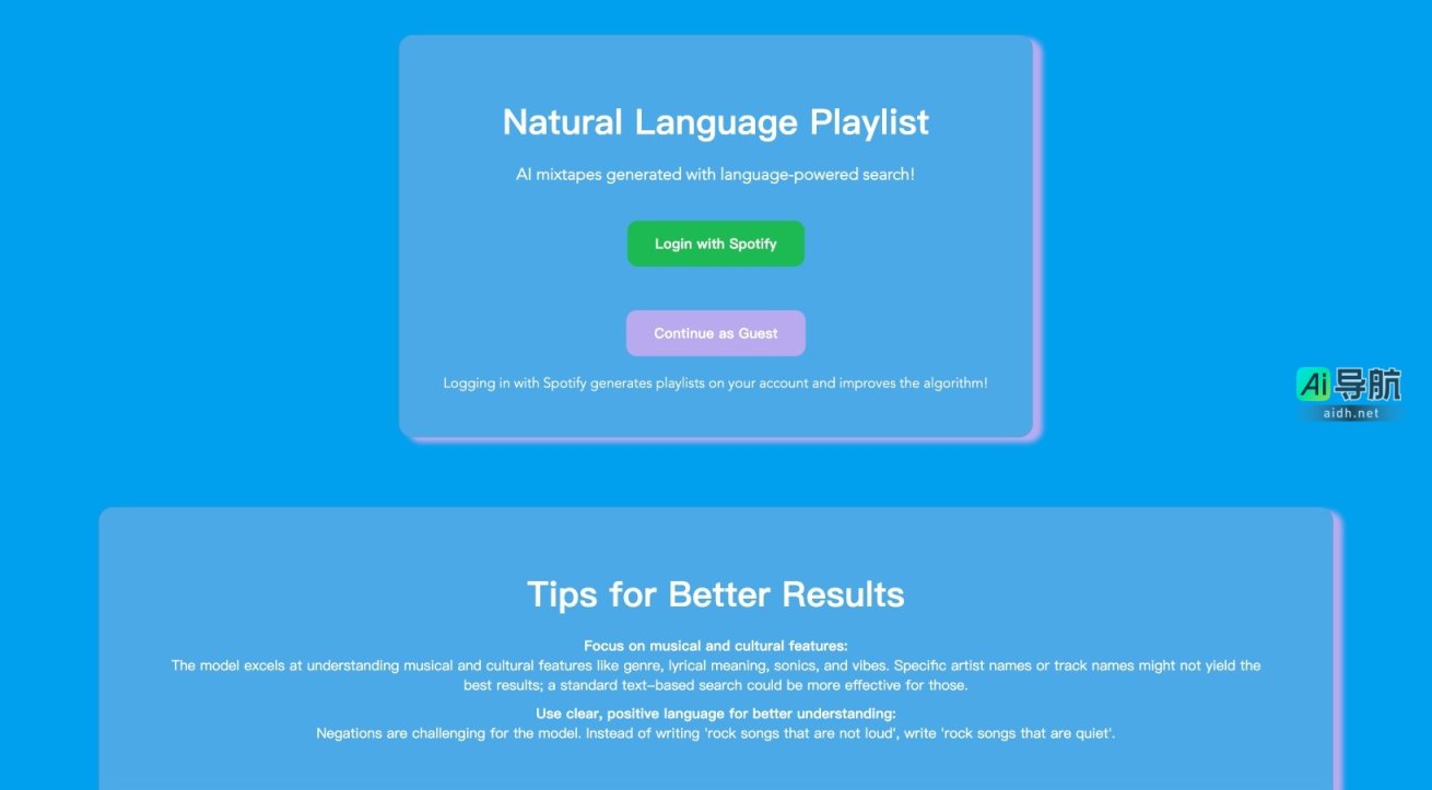 Natural Language Playlist的封面图