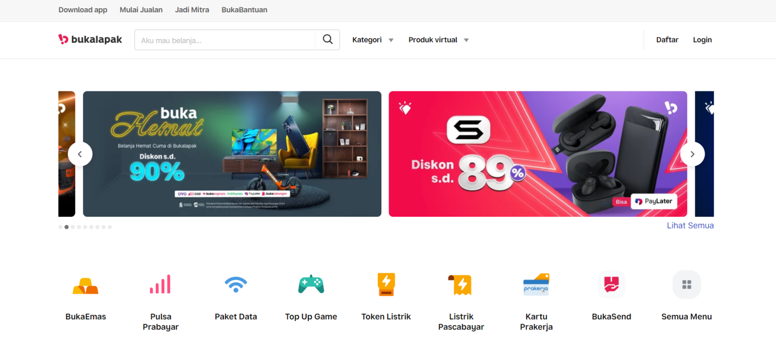 Bukalapak 网站截图