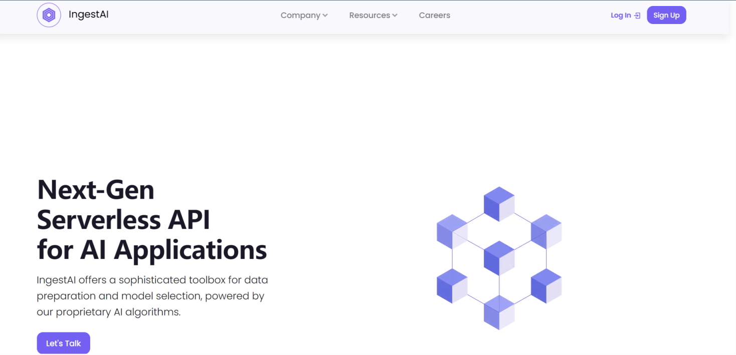 IngestAI 网站截图