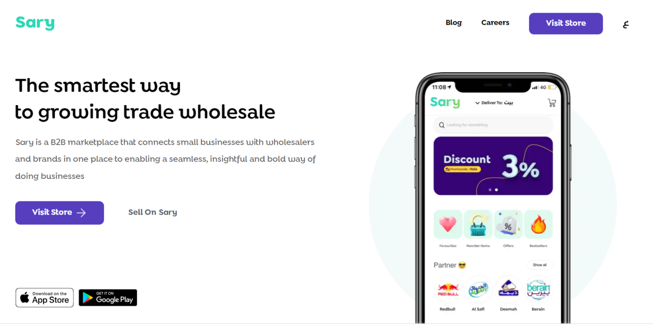 Sary 网站截图